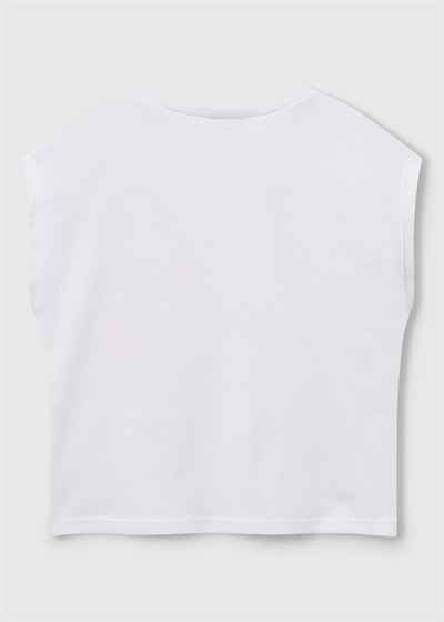 Benetton Kız Çocuk Tshirt Beyaz