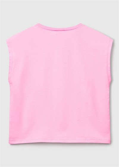 Benetton Kız Çocuk Tshirt Pembe
