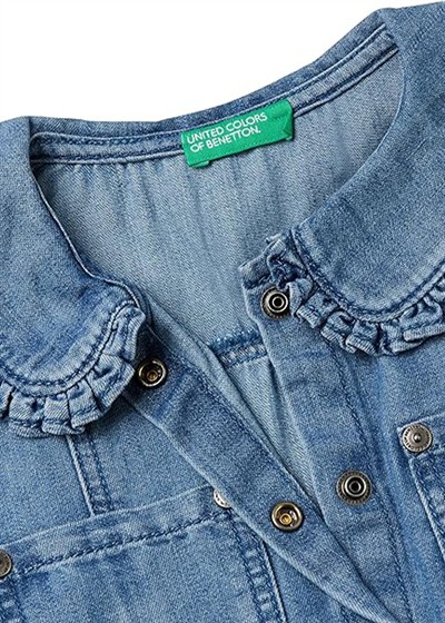 Benetton Kot Elbise 1-6 Yaş Mavi