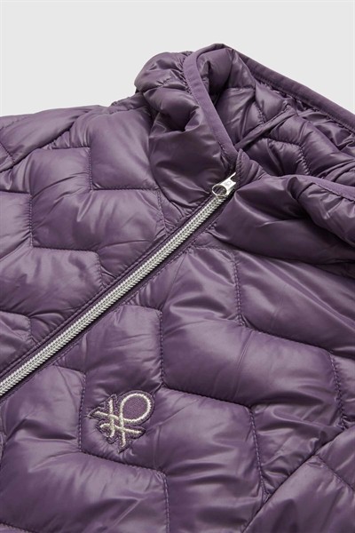 Benetton Mevsimlik Mont Kız Çocuk Mor 6-14 Yaş