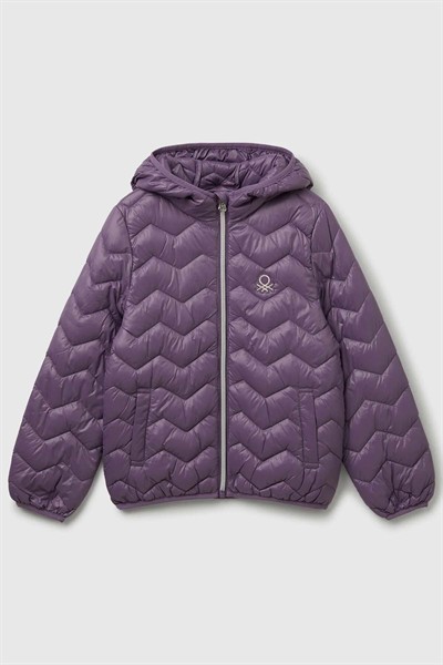 Benetton Mevsimlik Mont Kız Çocuk Mor 6-14 Yaş