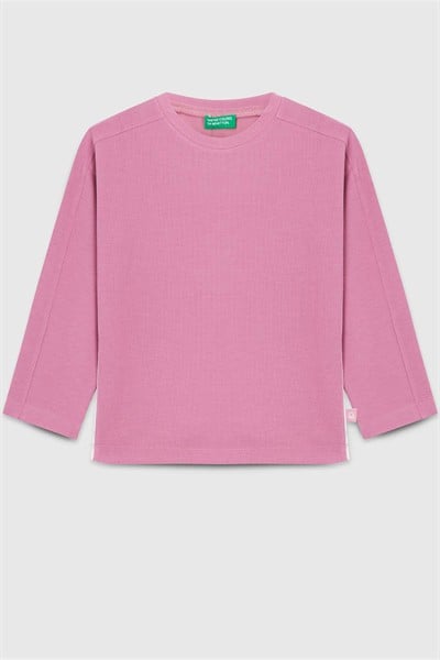 Benetton Sweatshirt Kız Çocuk Gül Kurusu 4-14 Yaş