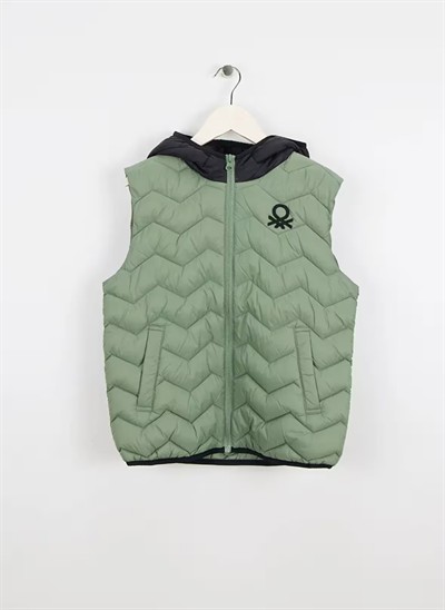 Benetton Yelek Yeşil Erkek 6-14 Yaş