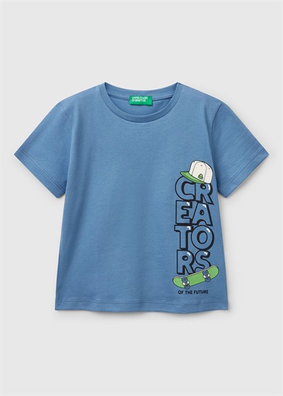 Bnetton Erkek Bebek Tshirt 1-6 Yaş İndigo