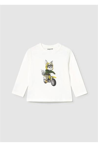 Mayoral 1-4 Yaş Erkek Çocuk T-Shirt Krem