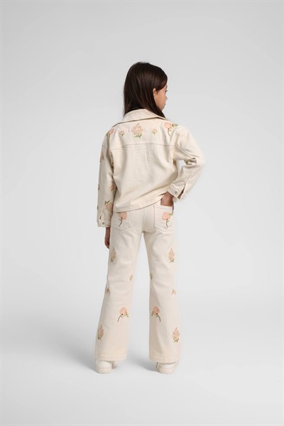 Escabel Güllü 3lü Takım Somon