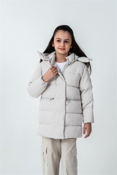 G-Serko Kız Kaban Taş Rengi 11-14 Yaş