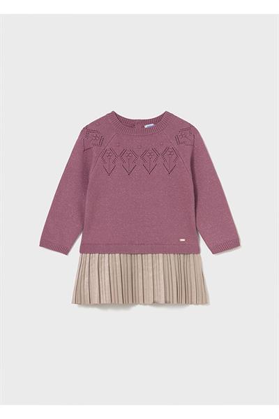 Mayoral Kız Çocuk Triko Elbise Koyu Pembe