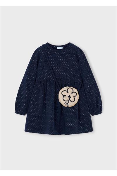 Mayoral Kız Çocuk Baskılı Elbise Lacivert