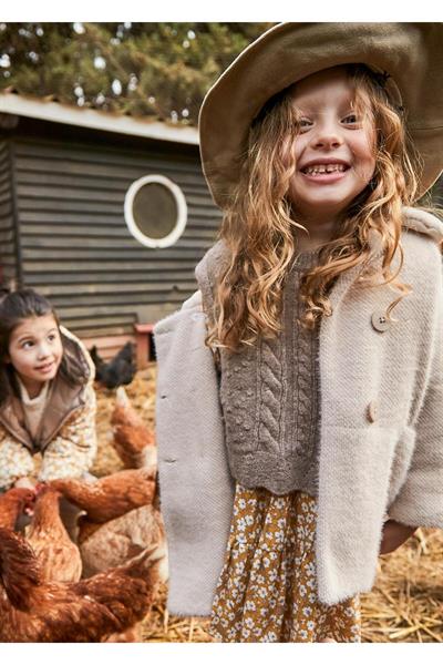 Mayoral Kız Çocuk Kaşe Kaban Bej
