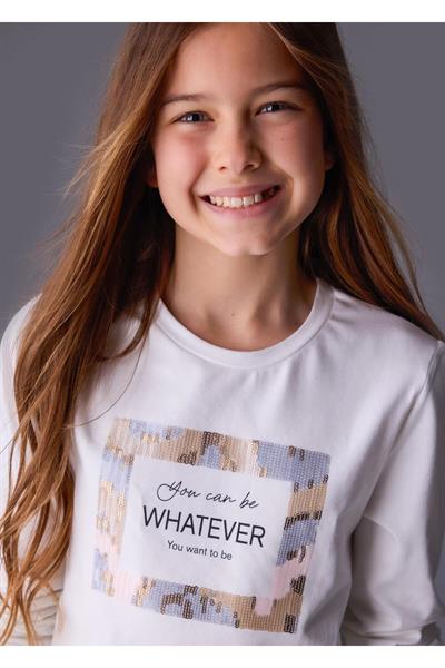 Mayoral Kız Çocuk Sweatshirt Krem