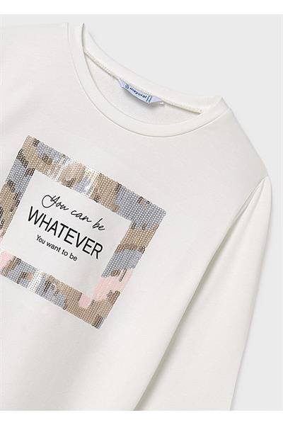 Mayoral Kız Çocuk Sweatshirt Krem