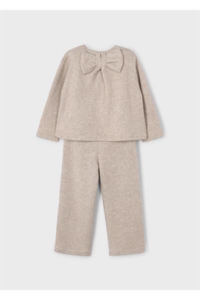 Mayoral Kız Çocuk Triko Pantolon Takım Bej