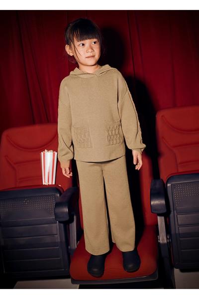 Mayoral Kız Çocuk Triko Pantolon Takım Kahverengi