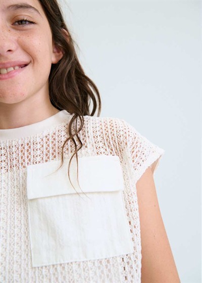 Mayoral 2Li File Bluz 8-14 Yaş Ekru