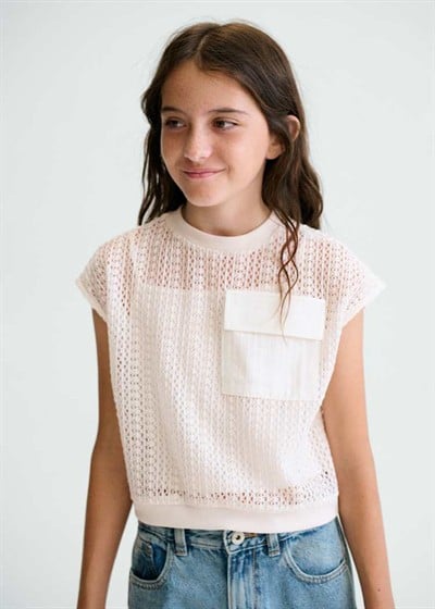 Mayoral 2Li File Bluz 8-14 Yaş Ekru