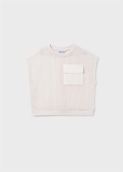 Mayoral 2Li File Bluz 8-14 Yaş Ekru