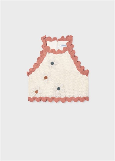 Mayoral Askılı Örme Bluz 8-14 Yaş Ekru