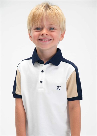 Mayoral Erkek Çocuk Polo Yaka Tshirt 5-10 Yaş Krem