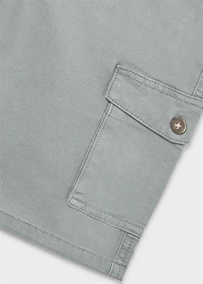 Mayoral Gabardin Kargo Şort 8-14 Yaş Yeşil