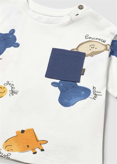 Mayoral Jungle Tshirt 1-4 Yaş Krem