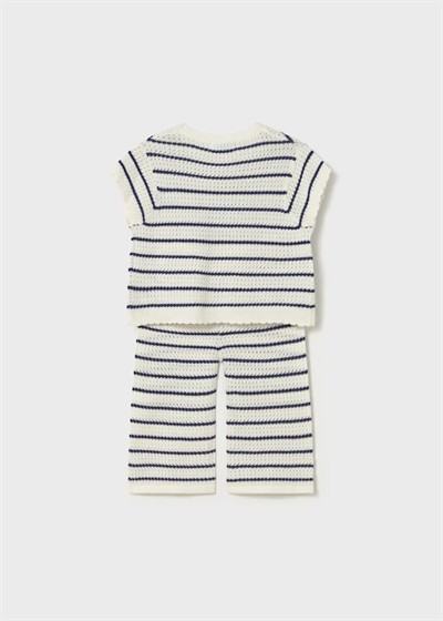 Mayoral Kız Çocuk  Merserize Örme Takım 1-4 Yaş Beyaz