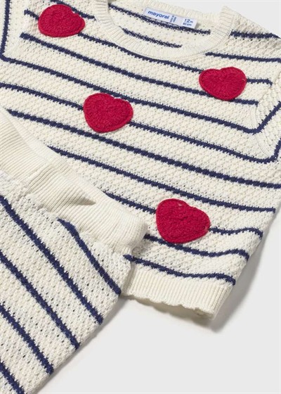 Mayoral Kız Çocuk  Merserize Örme Takım 1-4 Yaş Beyaz