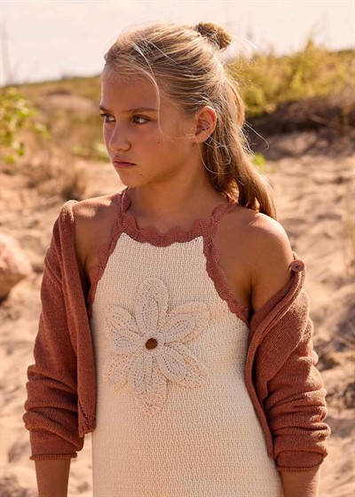 Mayoral Kız Çocuk Örme Elbise 8-14 Yaş Ekru