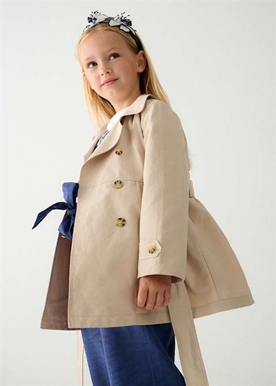 Mayoral Kız Çocuk Trench Kot 5-10 Yaş Bej
