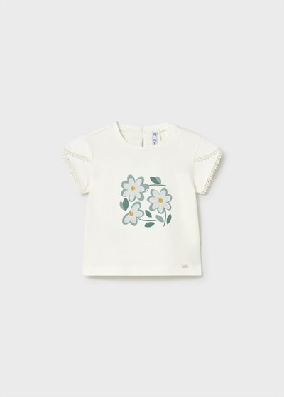 Mayoral Kız Çocuk Tshirt 1-4 Yaş Krem