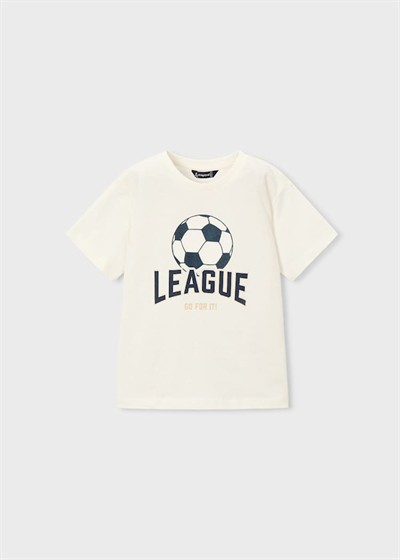Mayoral League Tshirt 5-10 Yaş Krem