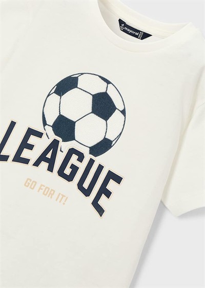 Mayoral League Tshirt 5-10 Yaş Krem
