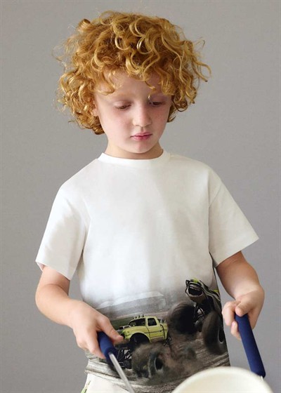 Mayoral Off-Road Tshirt 5-10 Yaş Krem