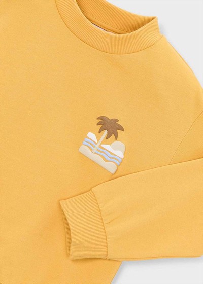 Mayoral Palm Sweatshirt 5-10 Yaş Sarı