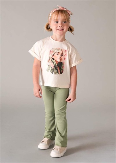 Mayoral Saç Bantlı Tshirt 5-10 Yaş Bej
