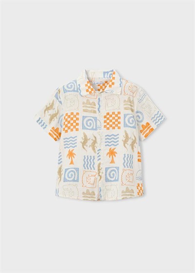 Mayoral Sea Side Keten Gömlek 5-10 Yaş Krem