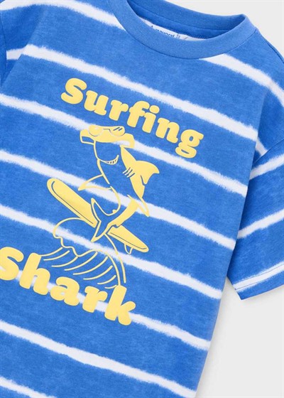 Mayoral Surfing Shark Tshirt 5-10 Yaş Mavi