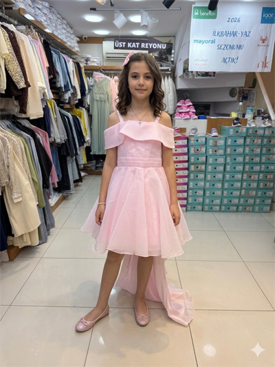 Miss Helina Abiye Elbise 10-14 Yaş Pembe