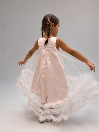 Miss Helina Abiye Elbise 2-6 Yaş Somon
