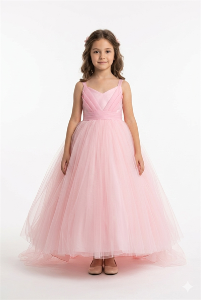 Miss Helina Abiye Elbise 6-10 Yaş Pembe
