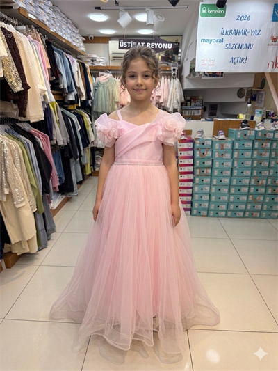 Miss Helina Abiye Elbise 7-11 Yaş Pembe
