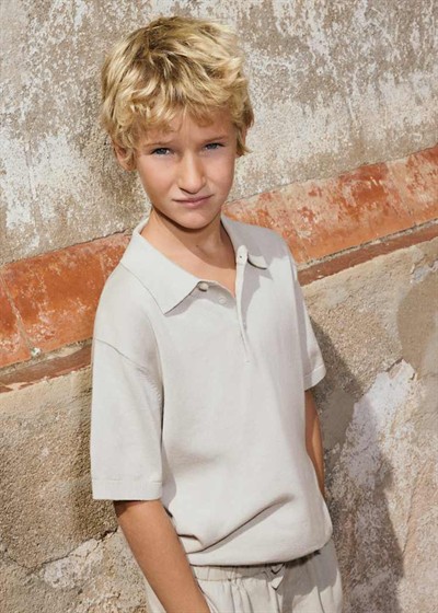 MMayoral Erkek Çocuk Merserize Tshirt 8-14 Yaş Bej