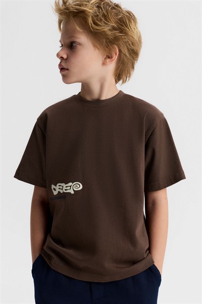 NK Kids Deep Tshirt 8-14 Yaş Kahverengi