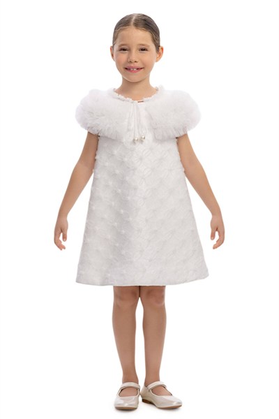 Pamina Abiye Elbise 3-7 Yaş Ekru