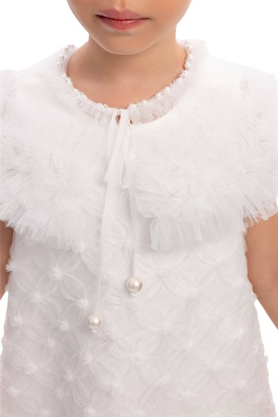 Pamina Abiye Elbise 3-7 Yaş Ekru