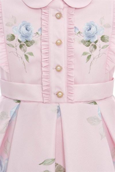 Pamina Abiye Elbise 3-7 Yaş Pudra