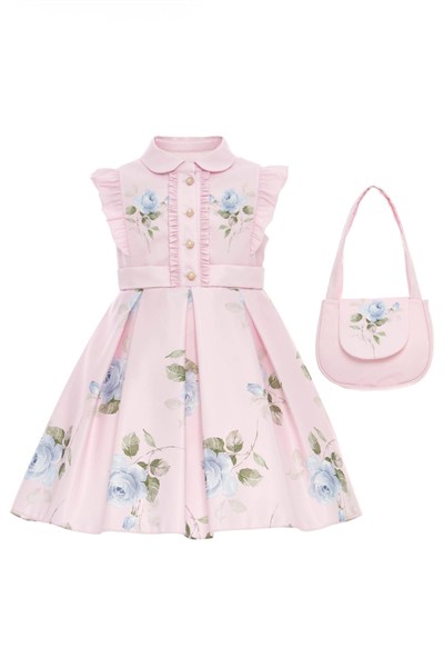 Pamina Abiye Elbise 3-7 Yaş Pudra