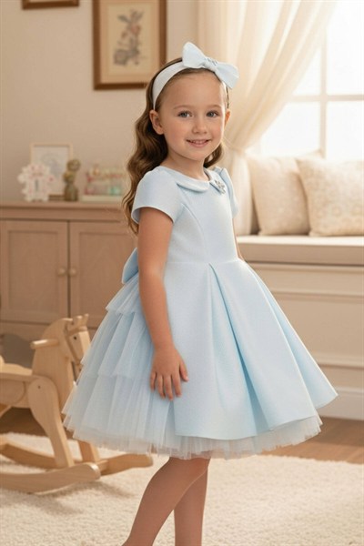 Pamina Abiye Elbise 6-24 Ay Mavi