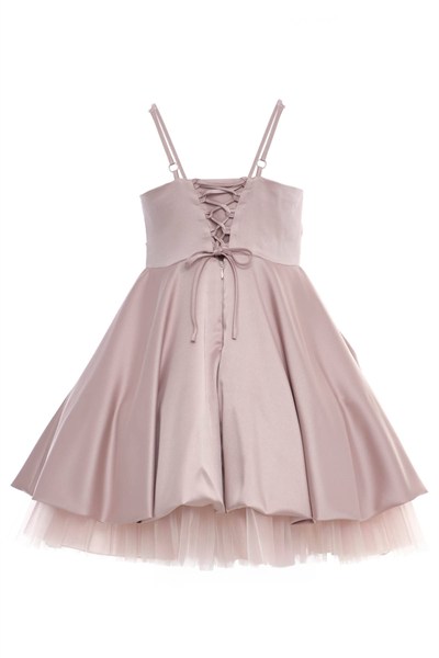 Pamina Abiye Elbise 8-15 Yaş Pudra