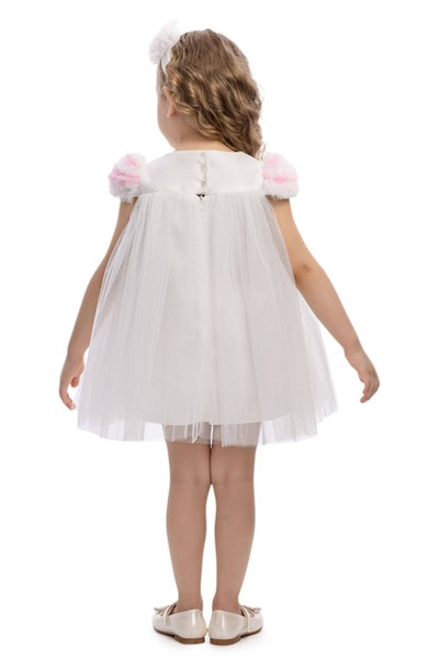 Pamina Kız Bebek Elbise 6-24 Ay Ekru